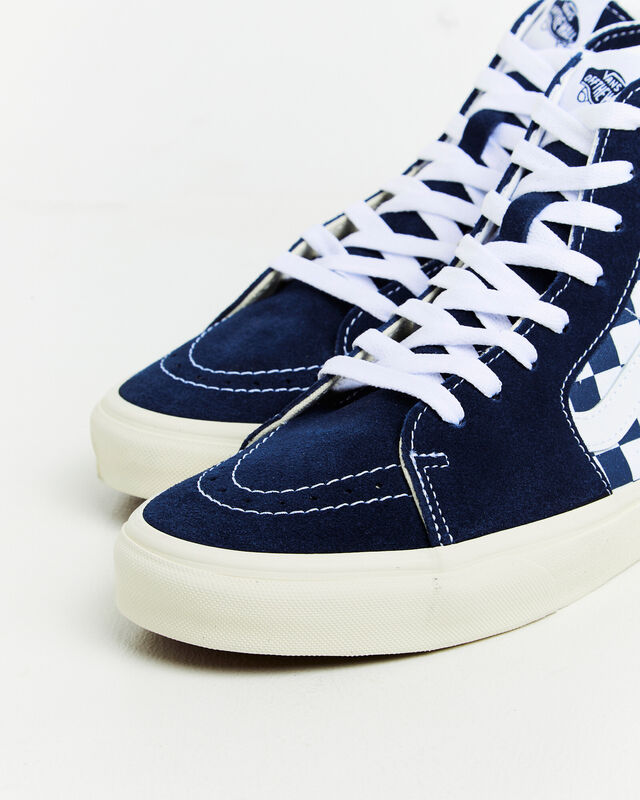 SK8-Hi Top Sneakers Checkerboard Dress Blue/White, hi-res image number null