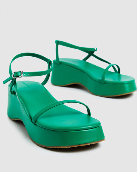 Lola Flatform Sandals Fern Green
