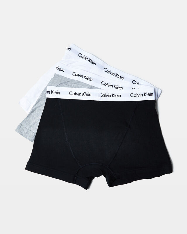 Cotton Stretch Trunk 3pk - Blk/wht/gry, hi-res image number null