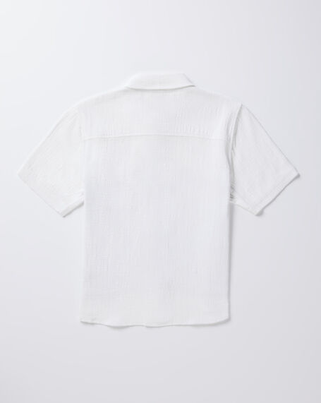 Teen Boys Louie Short Sleeve Shirt in White