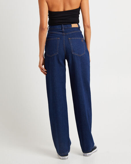 Hailey High Rise Baggy Jeans Ink Blue