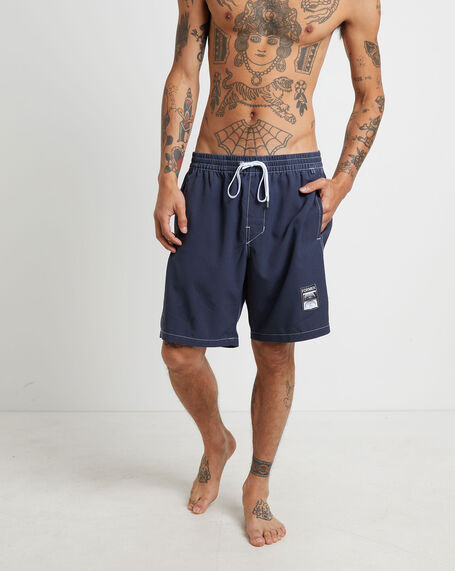 Swans Baggy Trunk Boardshorts in Navy