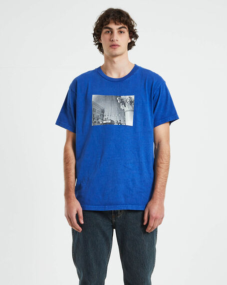 Heavy Venice Short Sleeve T-Shirt in Blue