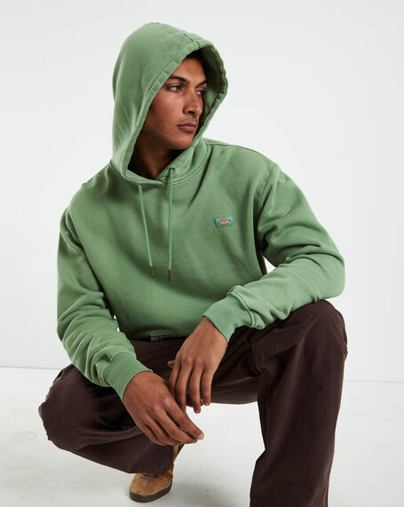 Classic Label Hoodie Washed Jade
