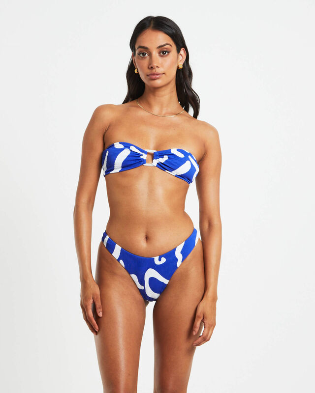 Charlie Bandeau Bikini Set in Blue, hi-res image number null