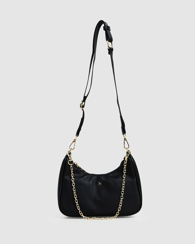 Paloma Handbag Pebble Black/Gold, hi-res image number null