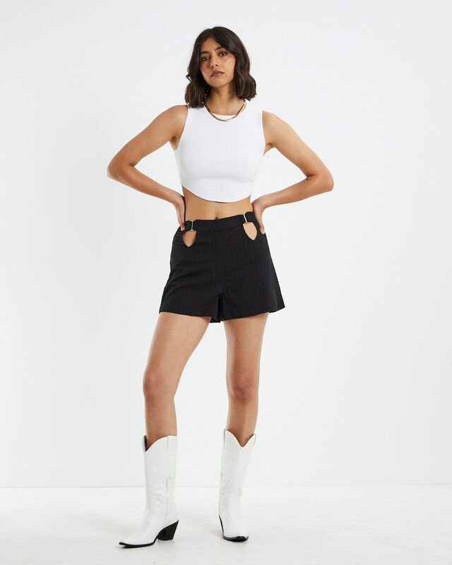 Maeve Cut Out Shorts Black, hi-res image number null