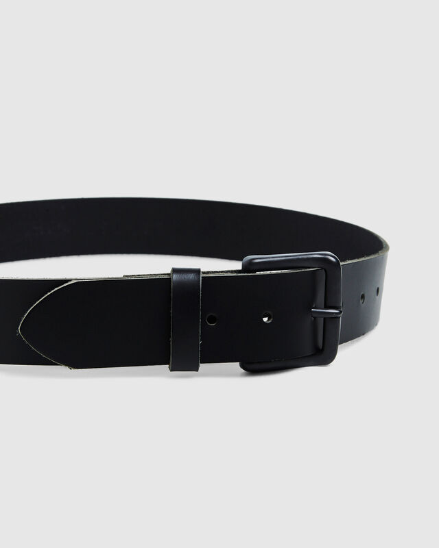 Sunday Australian-Made Leather Belt Black, hi-res image number null