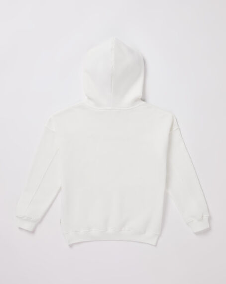 Teen Girls State Oversized Hoodie in White