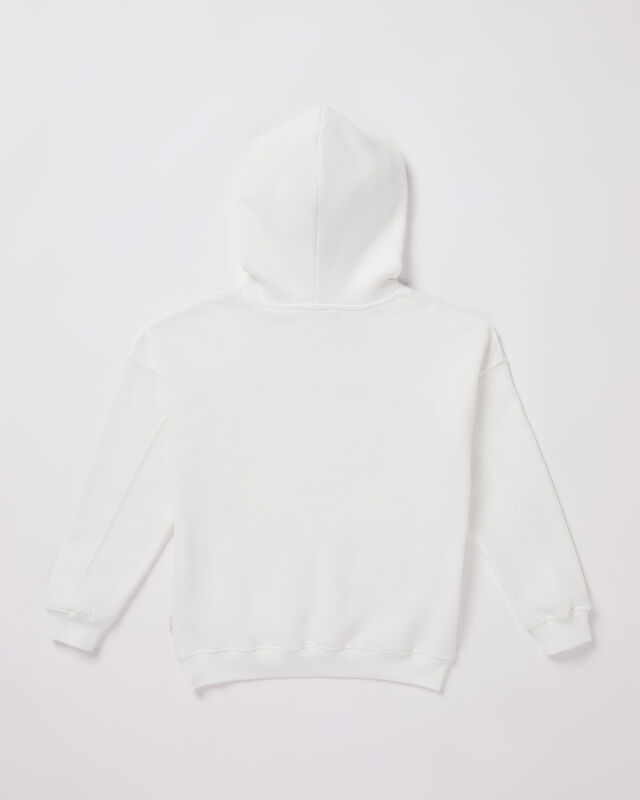 Teen Girls State Oversized Hoodie in White, hi-res image number null