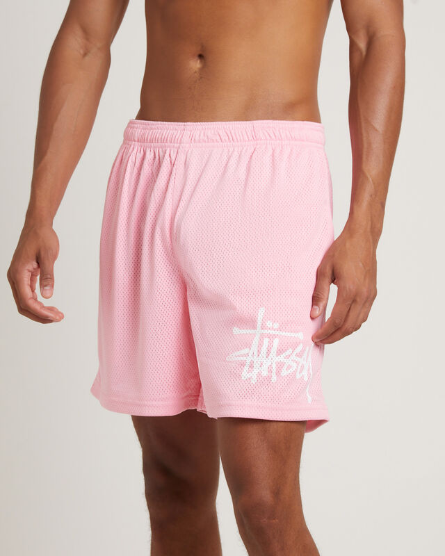 Graffiti Mesh Shorts in Pink, hi-res image number null