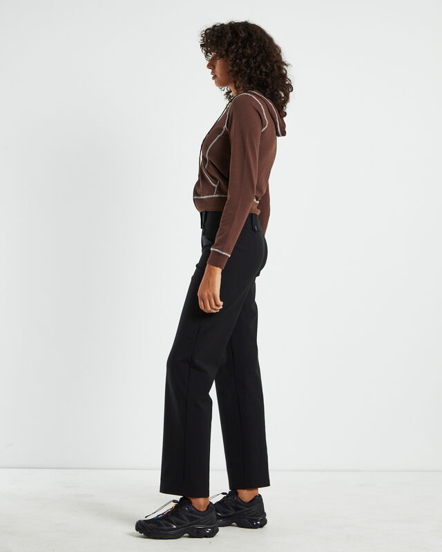 Ronnie Shrunkin Zip Through Jacket Chocolate Brown, hi-res image number null