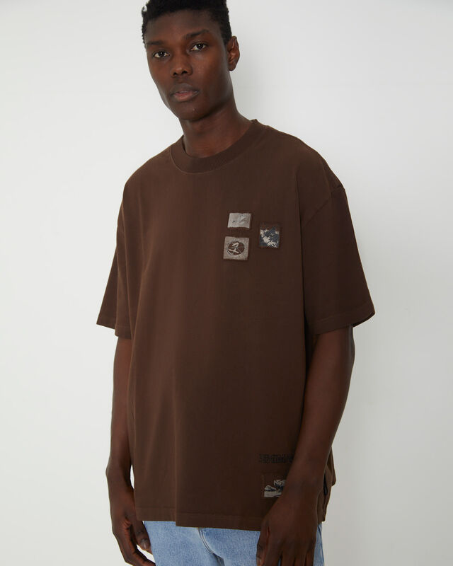 Surrealist Short Sleeve T-Shirt in Brown, hi-res image number null