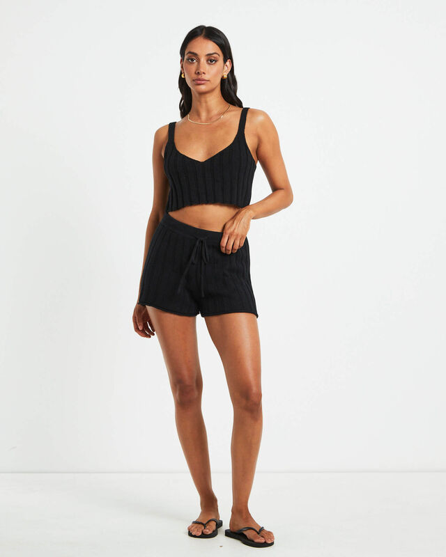 Bambi Knit Shorts in Black, hi-res image number null