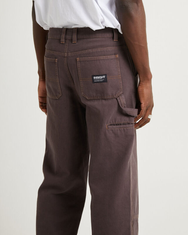Timer Canvas Double Knee Pants Brown, hi-res image number null