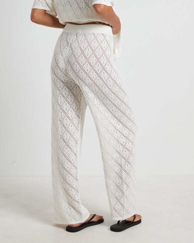 Lexi Crochet Pants in White, hi-res image number null