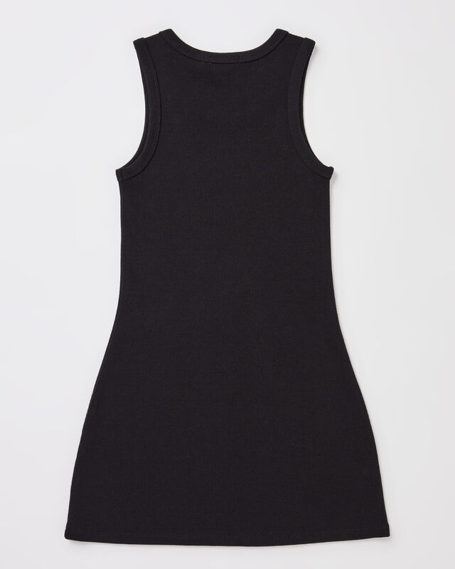 Teen Girls Super Scoop Classic Dress in Black, hi-res image number null