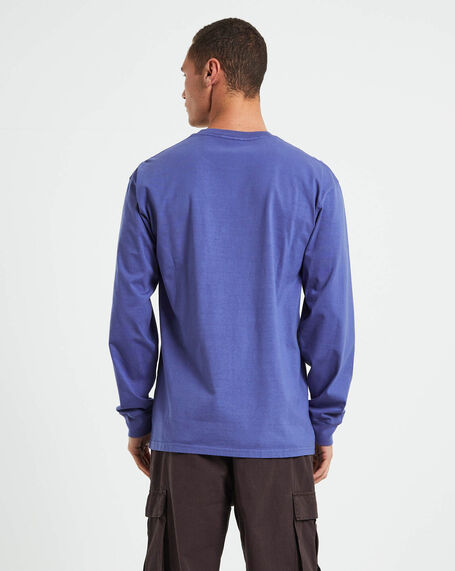 Workwear Long Sleeve T-Shirt in Slate Blue