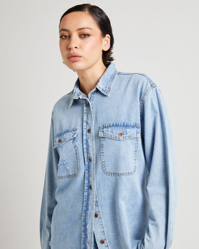 Pacifica Classic Everyday Denim Shirt, hi-res image number null