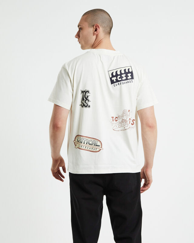 Bumper Band Short Sleeve T-Shirt Vintage White, hi-res image number null