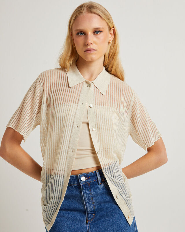 Zadie Knit Shirt Coconut, hi-res image number null
