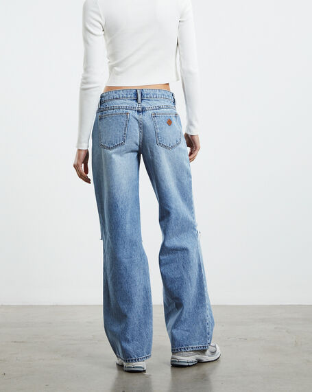 A 99 Low & Wide Jeans Susanna Rip Blue