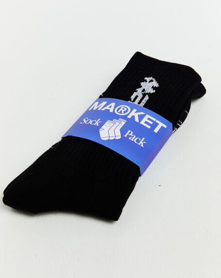 New Future Jacquarded Socks Black
