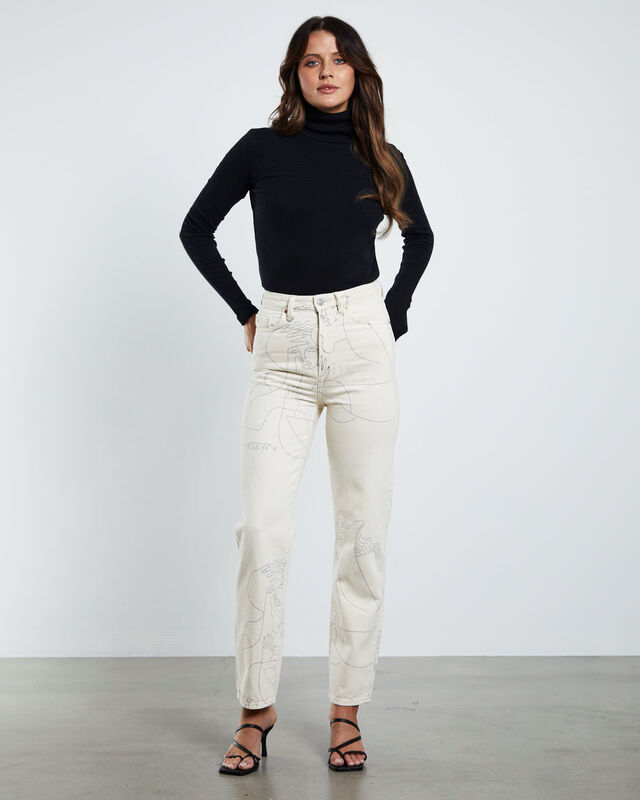 Nico Straight Jeans Jessalyn Art Off White, hi-res image number null