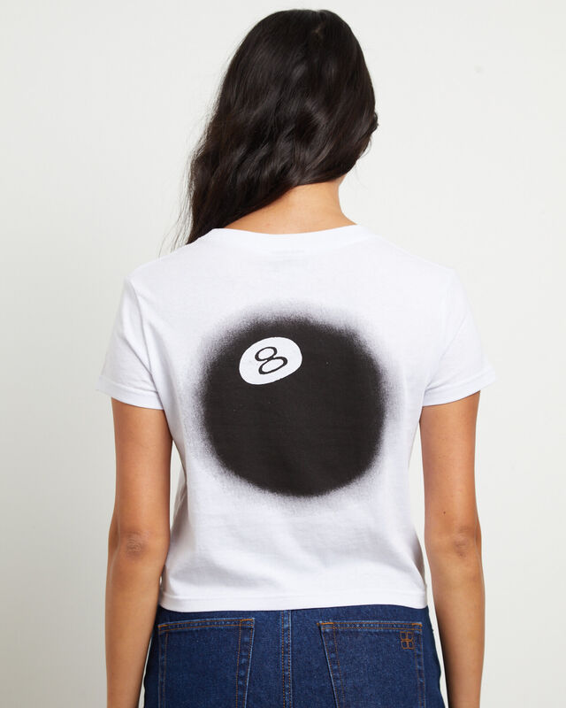 8 Ball Fade Slim Tee in White, hi-res image number null
