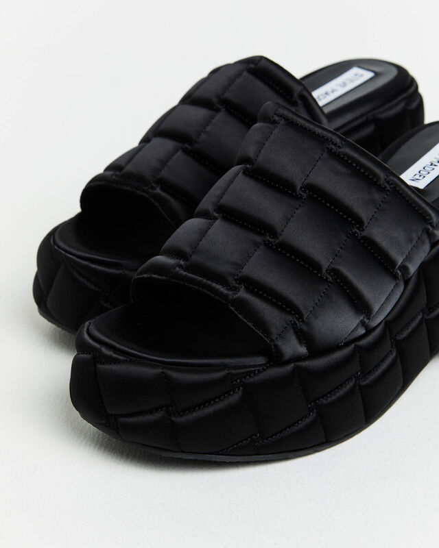 LA VOOM Satin Sandals in Black, hi-res image number null