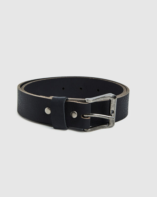 Australian-Made Genuine Leather Belt Black, hi-res image number null