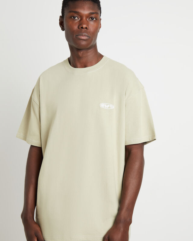 Contrast Devo Short Sleeve T-Shirt in Moss Grey, hi-res image number null