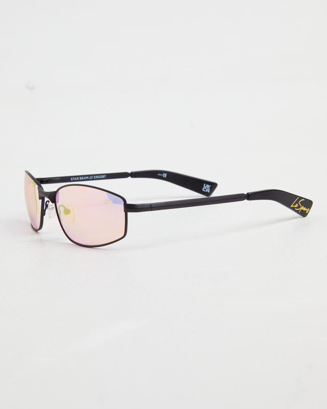 Star Beam Sunglasses in Matte Black/Pink Mirror, hi-res image number null