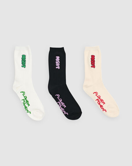 Loving Hopes Organic Socks 3 Pack in Multi