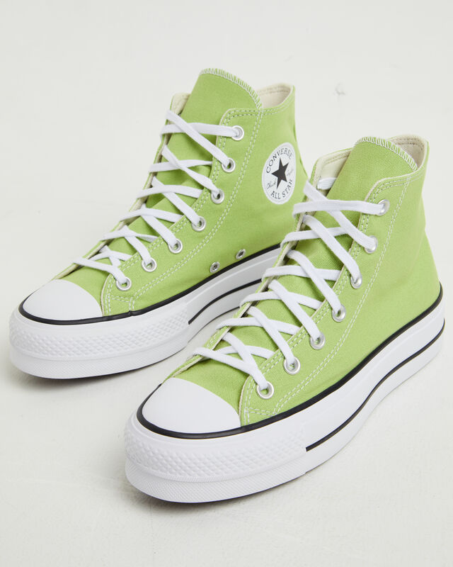 Chuck Taylor All Star Hi Top Lift Vitality Sneakers in Green, hi-res image number null