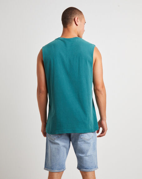Gritter Muscle Tee in Forest Green