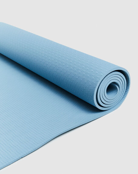 Yoga Mat With Strap Blue