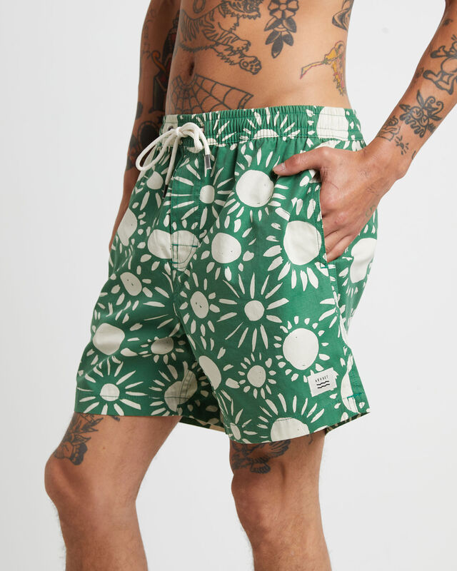 Carson 16" Volley Boardshorts in Green, hi-res image number null