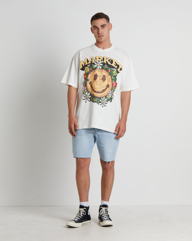 Smiley Decomposition Short Sleeve T-Shirt in Cloud White, hi-res image number null