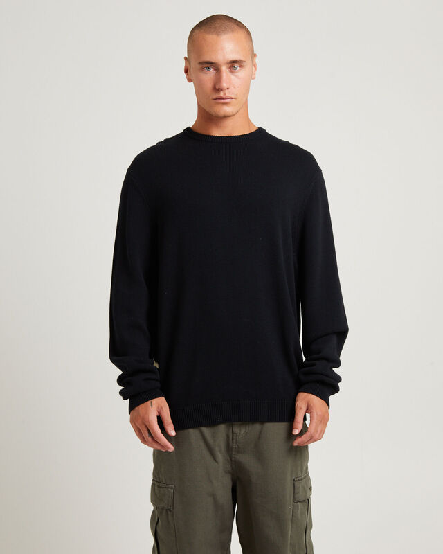 Bent Crown Knit Sweater Black, hi-res image number null