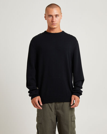 Bent Crown Knit Sweater Black