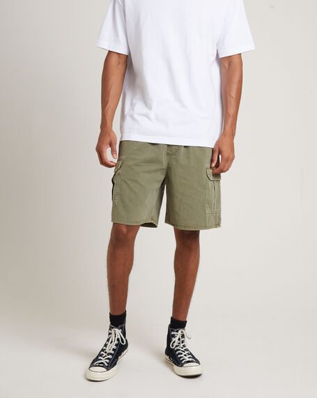Tradie Cargo Shorts in Army