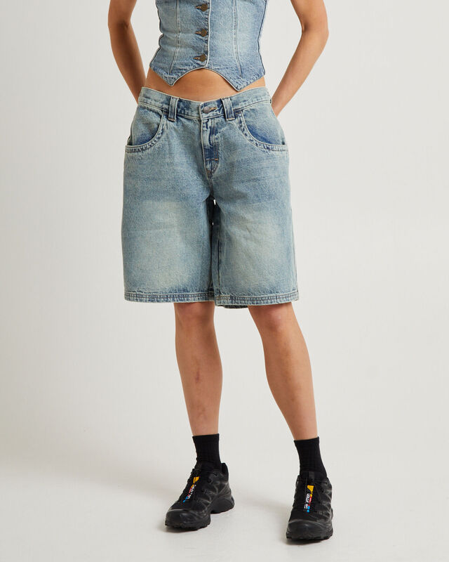 Flip Mommy Tapeless Low Rise Denim Shorts, hi-res image number null