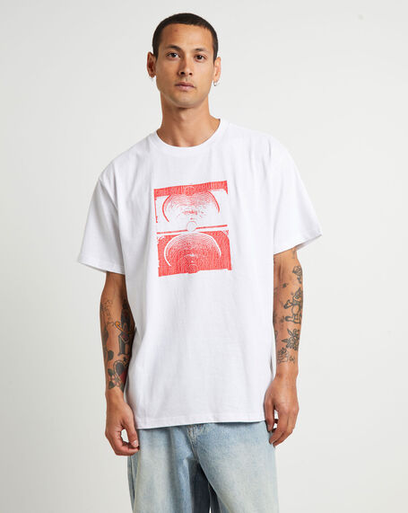 Cracked Crux Short Sleeve T-Shirt in White