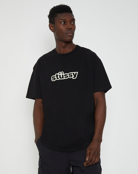 Thick 50-50 Short Sleeve T-Shirt in Black