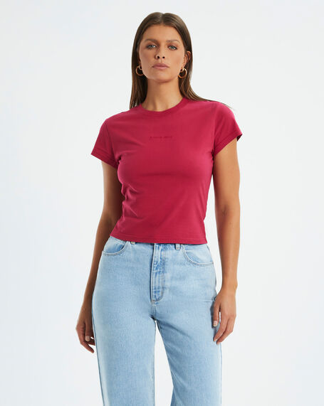 A Baby Tee Magenta Red