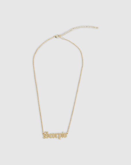 14k Gold Scorpio Star Sign Necklace