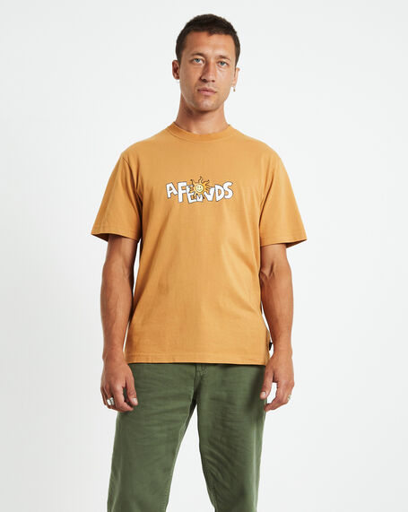 Sunshine Recycled Retro Fit T-shirt Mustard