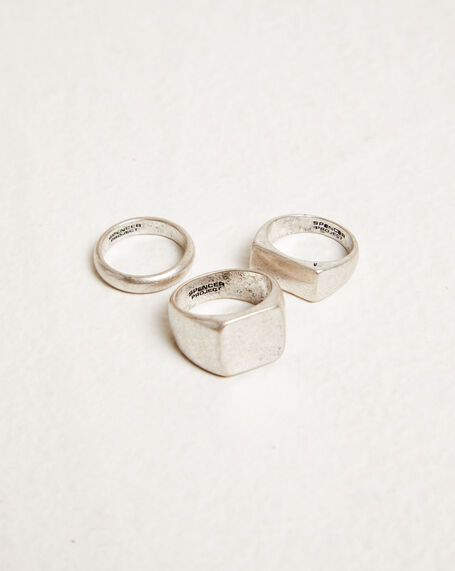 Ring 3 Pack in Silver