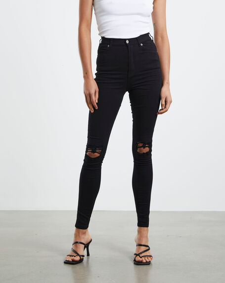 Moxy Jeans Ripped Black